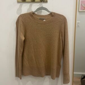 J. Crew Women's Camel Cashmere Crew Neck Sweater